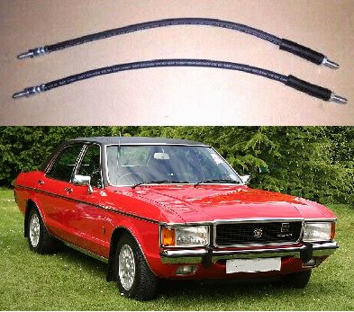 FRONT BRAKE HOSES x2 (Ford Granada Mk1) (**1972- 77 Only**) 